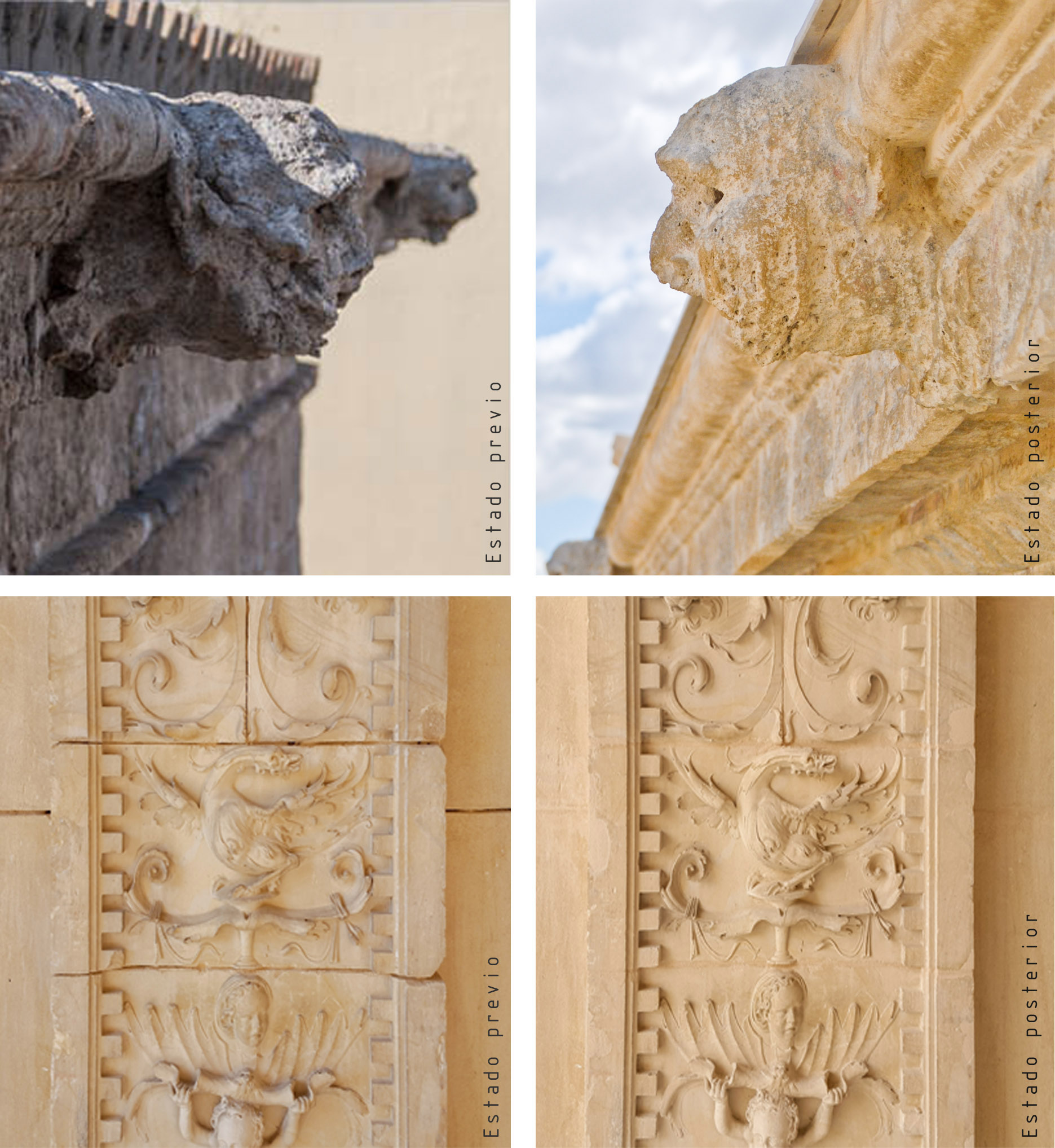 Consolidación y protección de elementos ornamentales en la Casa Consistorial de Sevilla. Micromortero de cal CUMEN